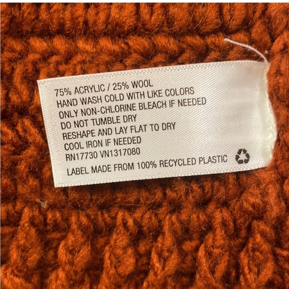 Universal Thread | Rust Shaggy Cardigan Crochet Target Oversized Open Front XS - Picture 11 of 13